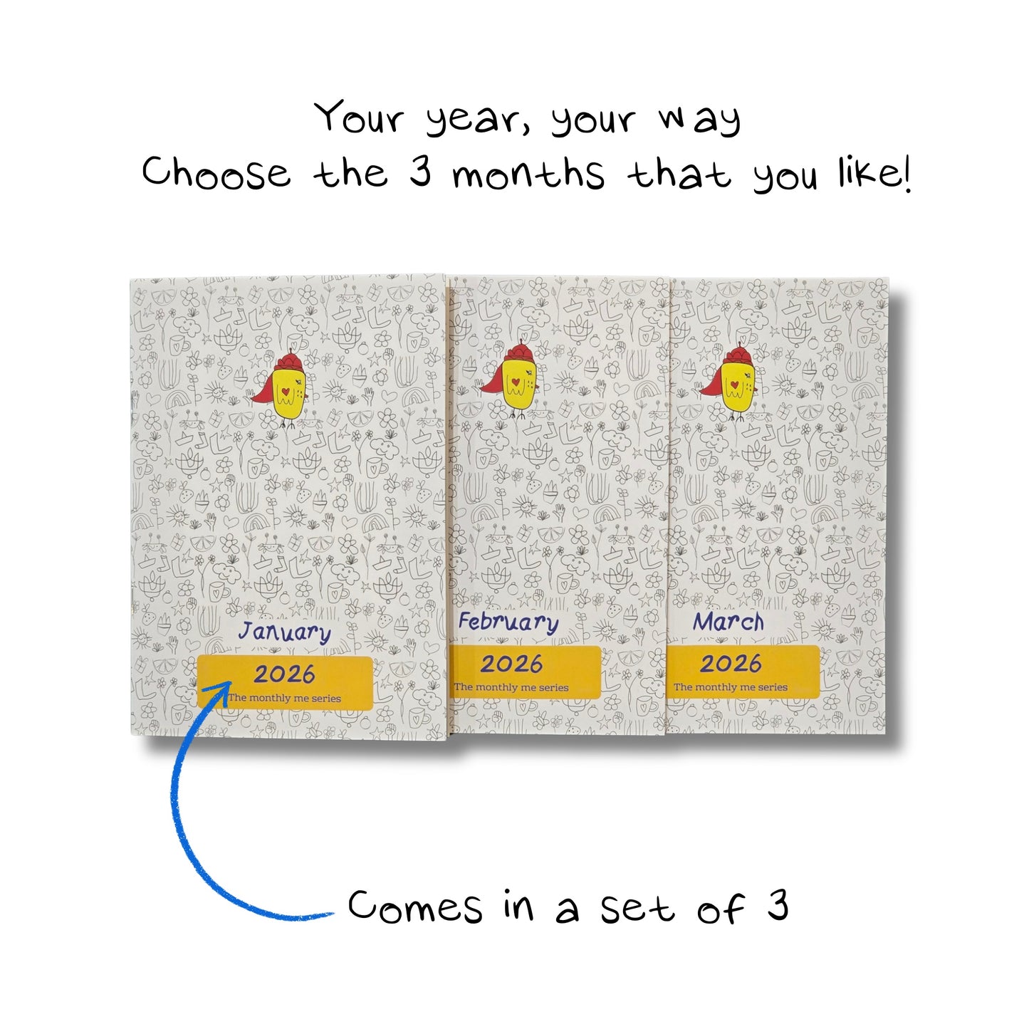 To-Dos and Love Yous - Monthly Me Set of 3 Journals