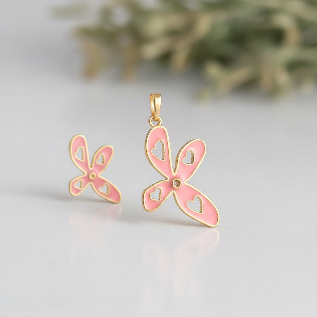 Flower Clover Lucky Charm Set